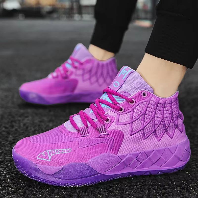 Fashion Men Basketball Shoes Breathable Cushioned Professional Training Basketball Sneakers anti Slip Wear-Resistant Trainers